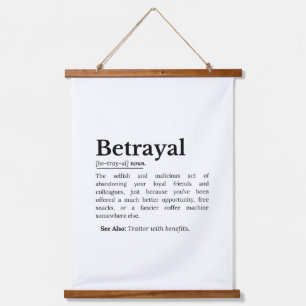 Betrayal Definition Funny Version Hanging Tapestry