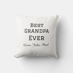 Bets Grandpa ever grandfather gifts simple name Cushion