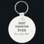Bets Grandpa ever grandfather gifts simple name Key Ring<br><div class="desc">design</div>
