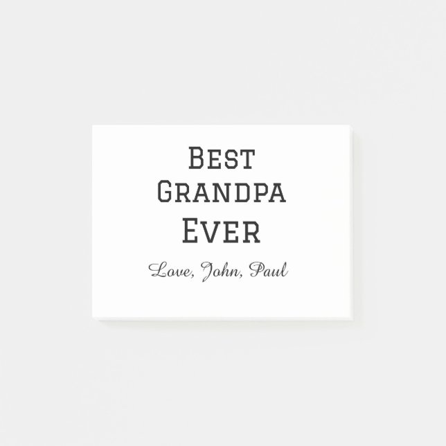 Bets Grandpa ever grandfather gifts simple name Post-it Notes (Front)