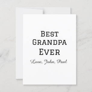 Bets Grandpa ever grandfather gifts simple name Postcard