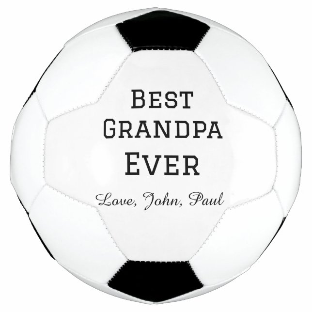 Bets Grandpa ever grandfather gifts simple name Soccer Ball (Front)