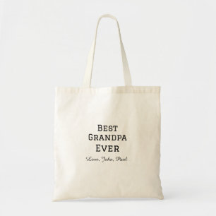 Bets Grandpa ever grandfather gifts simple name Tote Bag