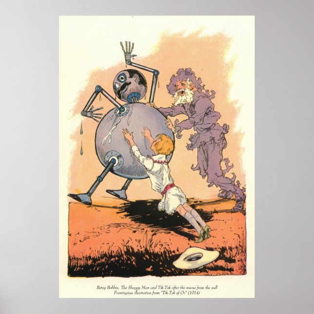 Betsy Bobbin, The Shaggy Man and Tik-Tok Poster (Front)