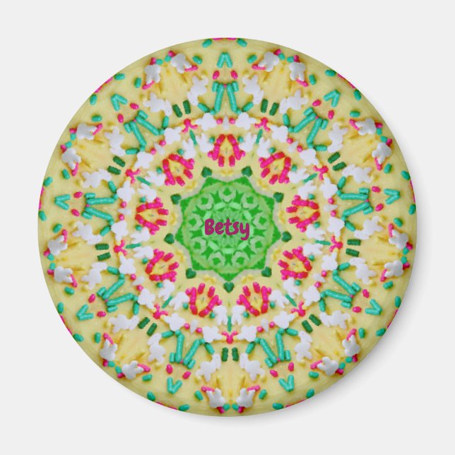 BETSY ~CANDY MAN  Personalized Easter Pattern ~ Magnet (Front)