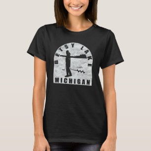 Betsy Lake Ice Fishing Michigan T-Shirt
