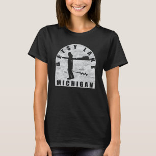 Betsy Lake Ice Fishing Michigan T-Shirt
