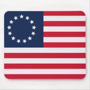 Betsy Ross 13 Stars American Flag Mouse Pad