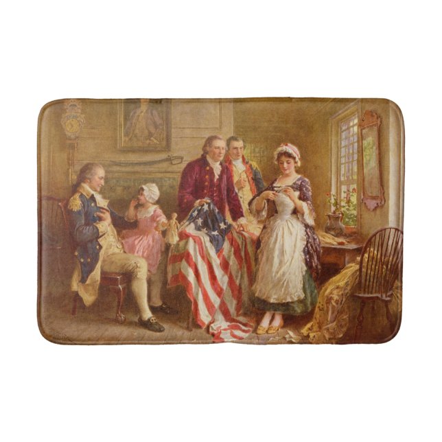 Betsy Ross, 1777 (American History) (USA Patriot) Bath Mat (Front)