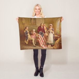 Betsy Ross, 1777 (American History) (USA Patriot) Fleece Blanket