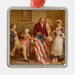 Betsy Ross, 1777 (American History) (USA Patriot) Metal Ornament