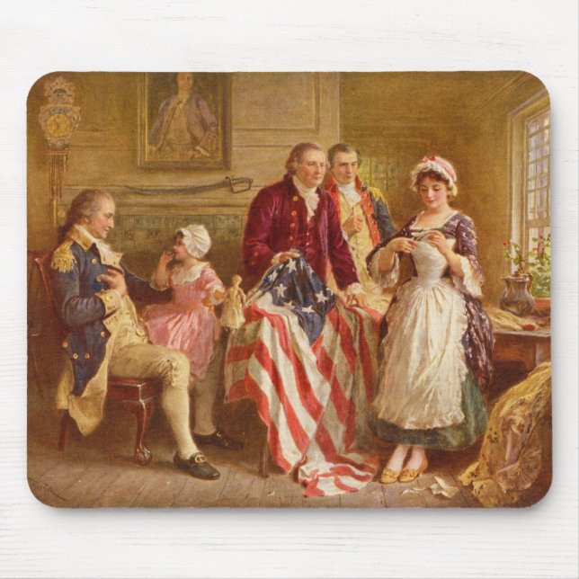 Betsy Ross, 1777 (American History) (USA Patriot) Mouse Pad (Front)