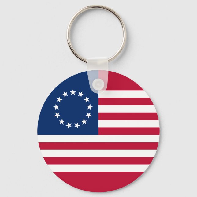 Betsy Ross American Flag Key Ring (Front)