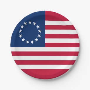 Betsy Ross American Flag Paper Plate