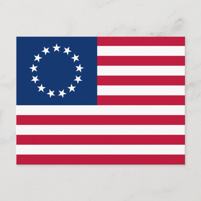 Betsy Ross American Flag Postcard (Front)