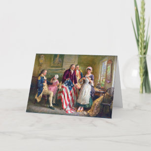 Betsy Ross and the Stars and Stripes 1777 Card
