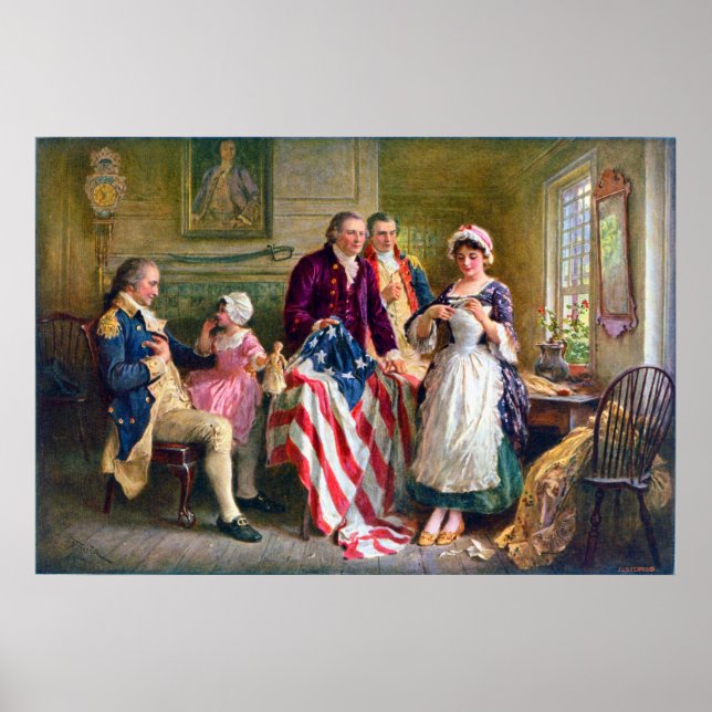 Betsy Ross and the Stars and Stripes 1777 Poster (Front)