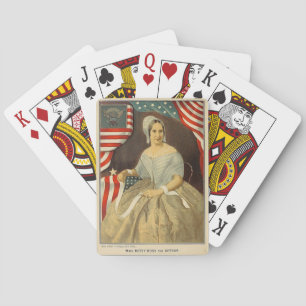 Betsy Ross First American Flag Vintage Portrait US Playing Cards