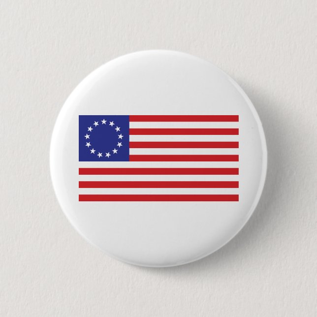 Betsy-Ross-Flag.-1776 6 Cm Round Badge (Front)