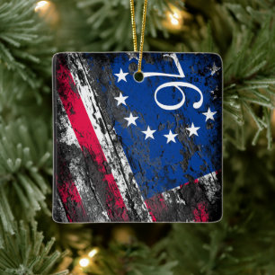 Betsy Ross Flag 1776 Patriotic 4th of July Ceramic Ornament
