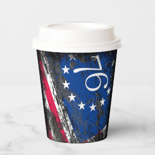 Betsy Ross Flag 1776 Patriotic 4th of July Paper Cups