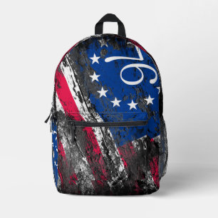 Betsy Ross Flag 1776 Patriotic 4th of July Printed Backpack