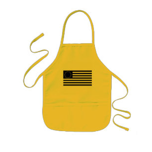 Betsy Ross Flag, Black Line Art Kids Apron