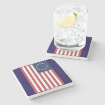 Betsy Ross Flag Design Stone Coaster