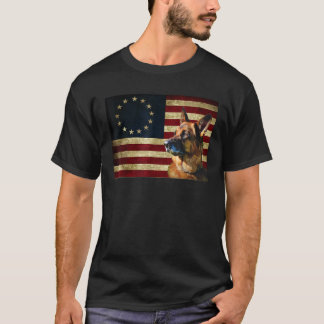 Betsy Ross Flag German Shepherd shirt Patriot Amer