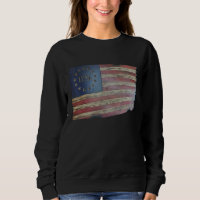 Betsy Ross Flag  Rustic Wood American Flag Tee