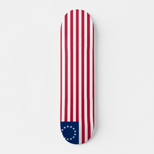 Betsy Ross Old Glory American USA Flag Skateboard (Front)