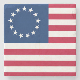 Betsy Ross Old Glory American USA Flag Stone Coaster