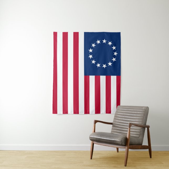 Betsy Ross Old Glory American USA Flag Tapestry (In Situ)