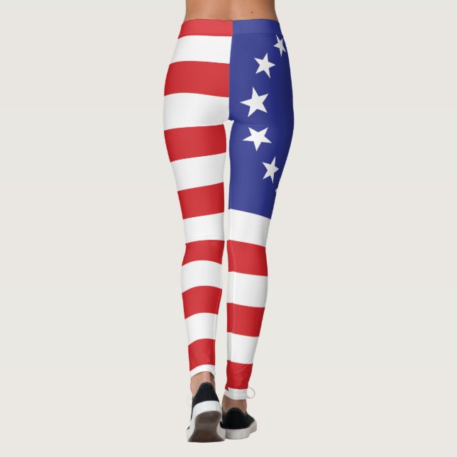 Betsy Ross original Flag Leggings (Back)