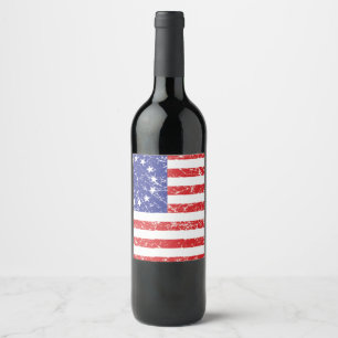 Betsy Ross Original USA Flag Wine Label
