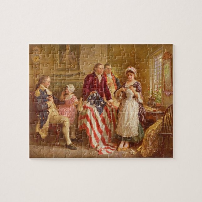 Betsy Ross Sewing the American Flag Puzzle (Horizontal)