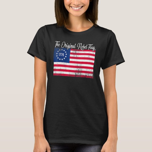 Betsy Ross Shirt 4th Of July American Flag 1776 Vi (Front)