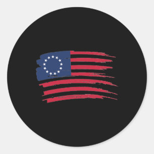Betsy Ross Shirt 4th Of July American Flag 1776 Vi Classic Round Sticker