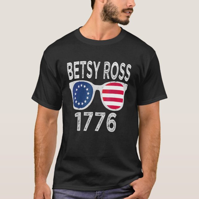 Betsy Ross Shirt 4th Of July American Flag Sunglas (Front)