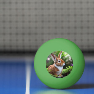 "Betsy the Bunny: A Sweet Brown and White Delight" Ping Pong Ball