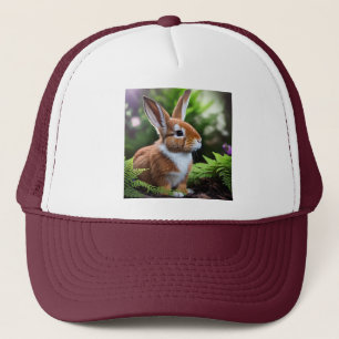 "Betsy the Bunny: A Sweet Brown and White Delight" Trucker Hat