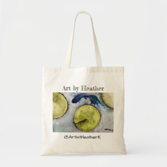 "Betta Amongst the Lilypads" tote Bag (Front)