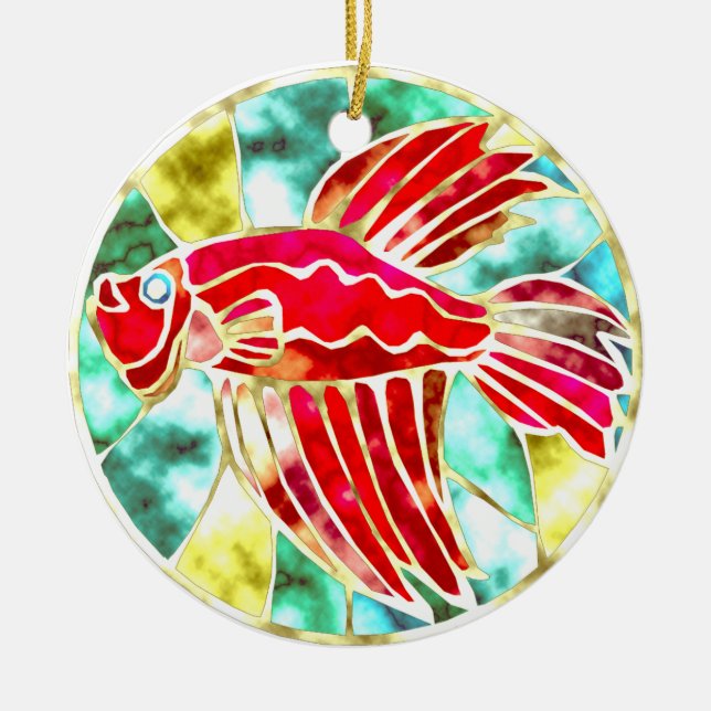 Betta Bliss Ceramic Tree Decoration (Front)