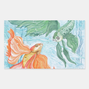 Betta Dance Rectangular Sticker