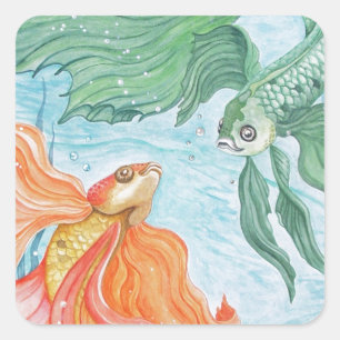 Betta Dance Square Sticker