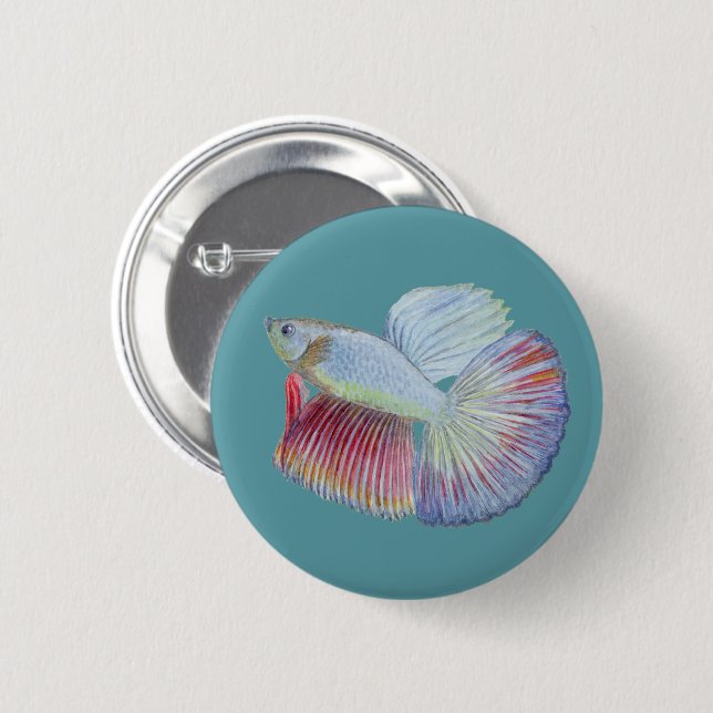 Betta Fish Button (Front & Back)