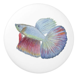 Betta Fish Ceramic Knob
