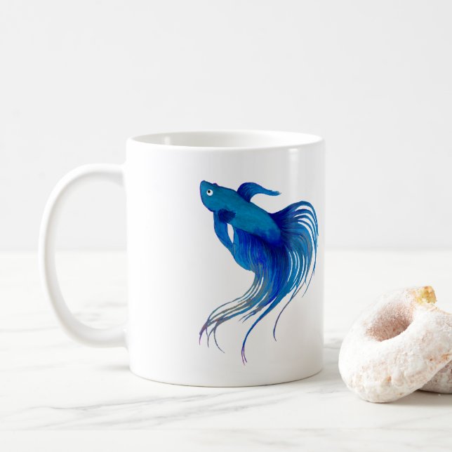 Betta Fish Coffee Mug (With Donut)