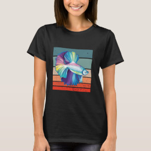 Betta fish design watercolor Betta aquatic life Aq T-Shirt