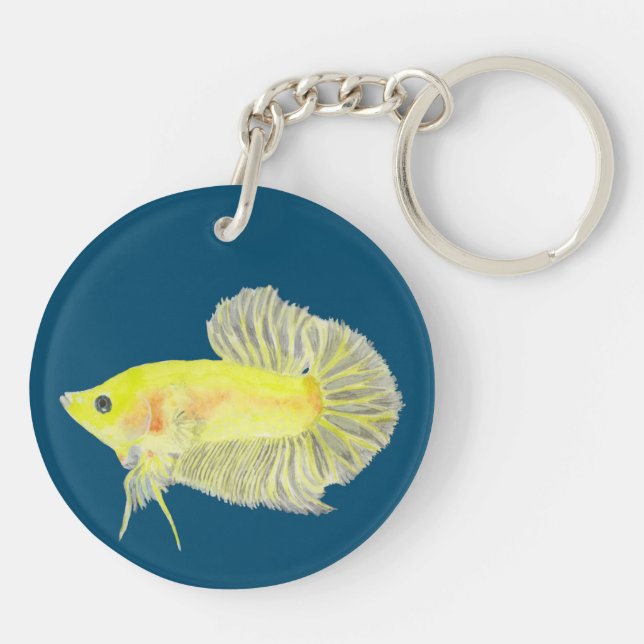 Betta Fish Keychain (Back)